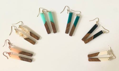 Simple Stunner Wood earrings