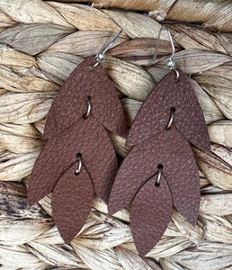 Lovely Leaves Leather earrings